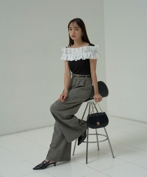 SNIDEL（スナイデル）の「ラウンドメタルショルダーバッグ（ショルダーバッグ・レディース・ブラック/ライトピンク/ベージュ・FREE）」の12枚目の写真