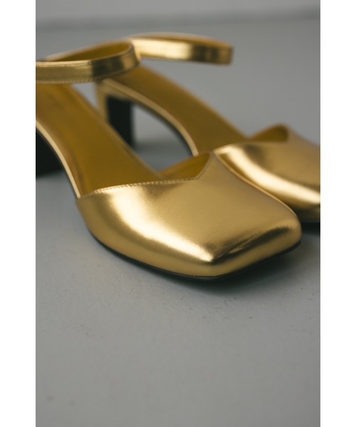 STYLEMIXER(スタイルミキサー)の「スクエアラウンドヒールサンダル(サンダル・レディース・ゴールド/ブラック/シルバー・SMALL/LARGE/MEDIUM)」の8枚目の写真