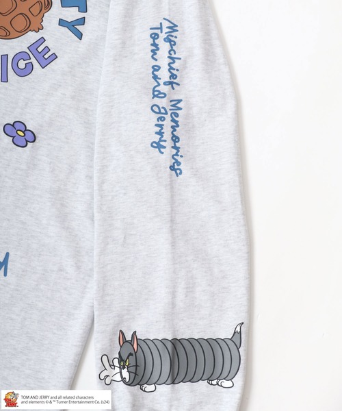 Tom&Jerry(トムアンドジェリー)の「Tom and Jerry ×SEQUENZ/トムとジェリー ×シークエンズ コラージュ プリント オーバーサイズロンT 長袖 レディース メンズ(Tシャツ/カットソー・レディース・ブラック/アッシュグレー・M/L/LL)」の8枚目の写真