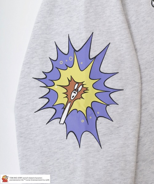 Tom&Jerry(トムアンドジェリー)の「Tom and Jerry ×SEQUENZ/トムとジェリー ×シークエンズ コラージュ プリント オーバーサイズロンT 長袖 レディース メンズ(Tシャツ/カットソー・レディース・ブラック/アッシュグレー・M/L/LL)」の12枚目の写真