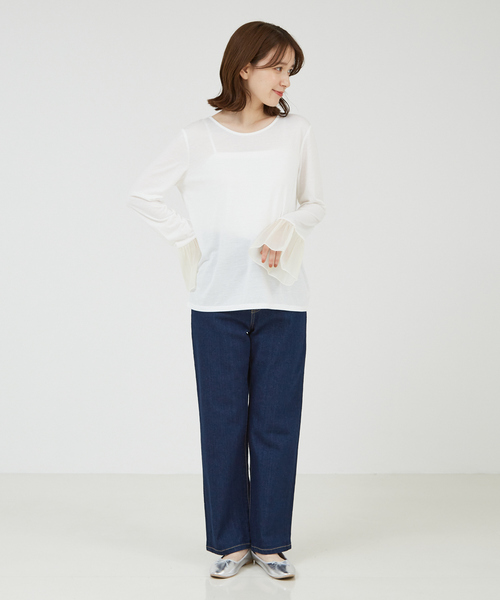 abahouse mavie(アバハウスマヴィ)の「袖切替えベルスリーブレイヤードインナー(Tシャツ/カットソー・レディース・ブラック系その他/ホワイト系その他2/グレー/ブラック系その他2/ホワイト系その他/ホワイト系その他3・フリー)」の7枚目の写真