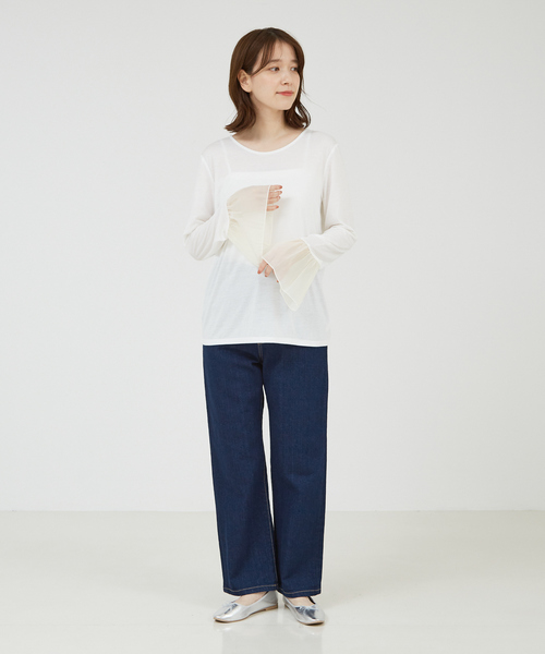 abahouse mavie(アバハウスマヴィ)の「袖切替えベルスリーブレイヤードインナー(Tシャツ/カットソー・レディース・ブラック系その他/ホワイト系その他2/グレー/ブラック系その他2/ホワイト系その他/ホワイト系その他3・フリー)」の8枚目の写真