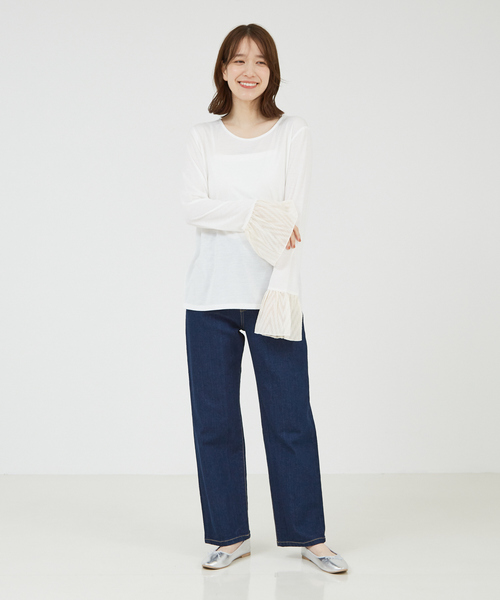 abahouse mavie(アバハウスマヴィ)の「袖切替えベルスリーブレイヤードインナー(Tシャツ/カットソー・レディース・ブラック系その他/ホワイト系その他2/グレー/ブラック系その他2/ホワイト系その他/ホワイト系その他3・フリー)」の14枚目の写真