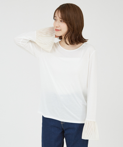 abahouse mavie(アバハウスマヴィ)の「袖切替えベルスリーブレイヤードインナー(Tシャツ/カットソー・レディース・ブラック系その他/ホワイト系その他2/グレー/ブラック系その他2/ホワイト系その他/ホワイト系その他3・フリー)」の16枚目の写真