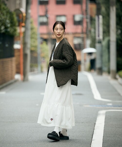 coen（コーエン）の「【そうコレ! 】6ヵ月”着ルト"アウター/撥水キルトブルゾン（ブルゾン・レディース・オフホワイト/ブラック/オリーブ/ダークグレー・M/L）」の7枚目の写真