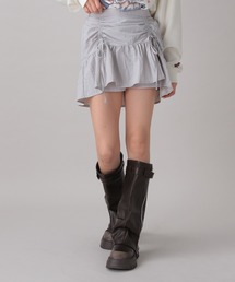 【2024FW】ナイロンシャーリングミニスカート