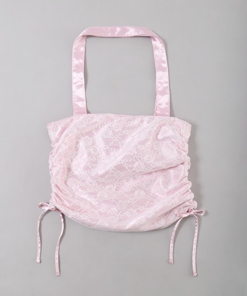 WC（ダブル シー）の「2WAYレースレイヤードトート（トートバッグ・レディース・ピンク/ブラック・FREE）」の8枚目の写真