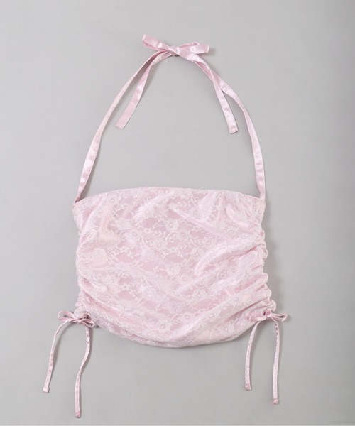 WC（ダブル シー）の「2WAYレースレイヤードトート（トートバッグ・レディース・ピンク/ブラック・FREE）」の6枚目の写真