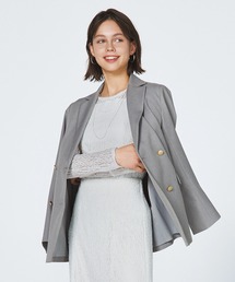 STRAWBERRY-FIELDS | 【雑誌掲載アイテム】セレモニー・オフィスシーンにおすすめなアイテム ダブル釦ジャケット(ノーカラージャケット)