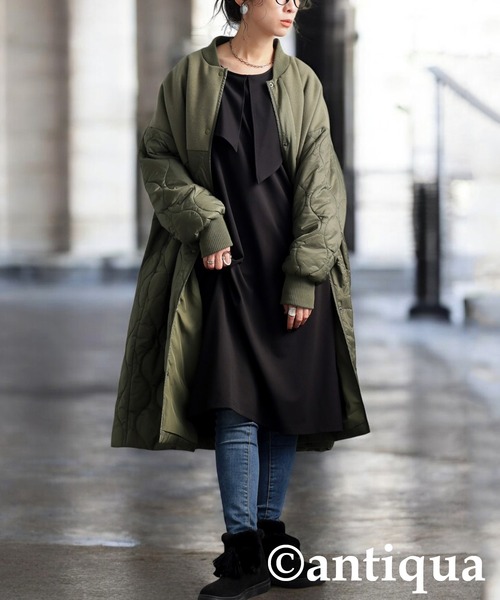 antiqua(アンティカ)の「フリルポンチワンピース(ワンピース・レディース・ブラック・ONESIZE)」の6枚目の写真