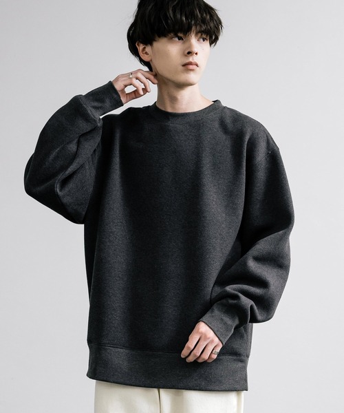 Rocky Monroe(ロッキーモンロー)の「オーバーサイズ ヘビーウェイト裏起毛クルーネックスウェットトレーナー(スウェット・メンズ・オートミール/チャコール/グリーン/ライトブラウン/ブラック・M/L/LL)」の3枚目の写真