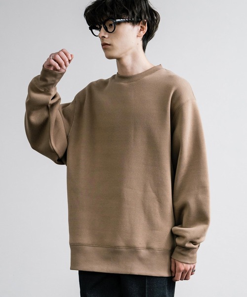 Rocky Monroe(ロッキーモンロー)の「オーバーサイズ ヘビーウェイト裏起毛クルーネックスウェットトレーナー(スウェット・メンズ・オートミール/チャコール/グリーン/ライトブラウン/ブラック・M/L/LL)」の14枚目の写真