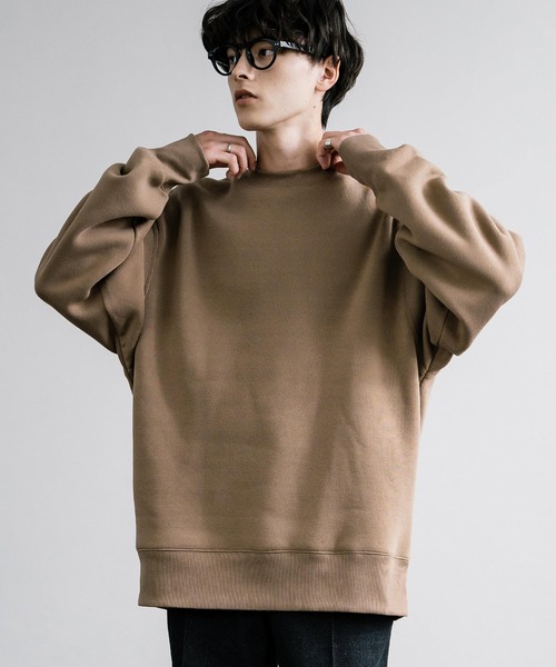 Rocky Monroe(ロッキーモンロー)の「オーバーサイズ ヘビーウェイト裏起毛クルーネックスウェットトレーナー(スウェット・メンズ・オートミール/チャコール/グリーン/ライトブラウン/ブラック・M/L/LL)」の15枚目の写真