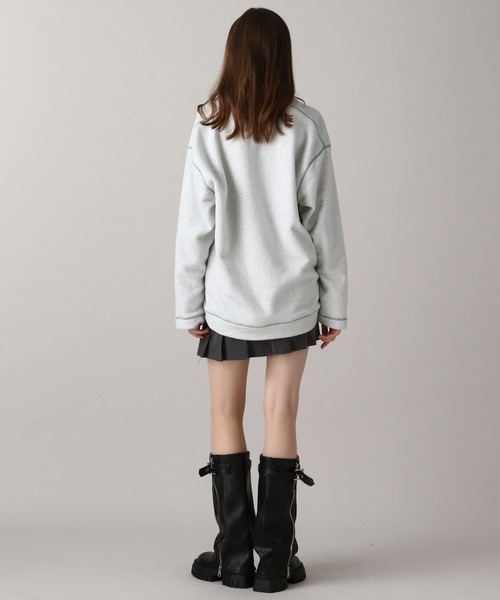 DISCUS（ディスカス）の「【2024FW】DISCUSＶネックフリースプルオーバー（スウェット・レディース・ナチュラル/ネイビー・FREE）」の9枚目の写真