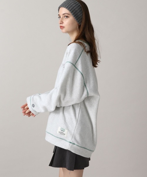 DISCUS（ディスカス）の「【2024FW】DISCUSＶネックフリースプルオーバー（スウェット・レディース・ナチュラル/ネイビー・FREE）」の11枚目の写真