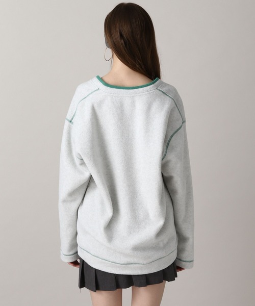 DISCUS（ディスカス）の「【2024FW】DISCUSＶネックフリースプルオーバー（スウェット・レディース・ナチュラル/ネイビー・FREE）」の14枚目の写真