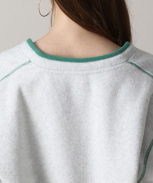 DISCUS（ディスカス）の「【2024FW】DISCUSＶネックフリースプルオーバー（スウェット・レディース・ナチュラル/ネイビー・FREE）」の15枚目の写真