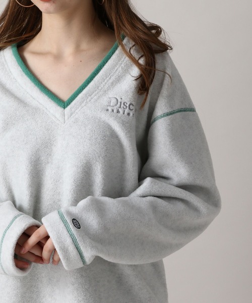 DISCUS（ディスカス）の「【2024FW】DISCUSＶネックフリースプルオーバー（スウェット・レディース・ナチュラル/ネイビー・FREE）」の17枚目の写真