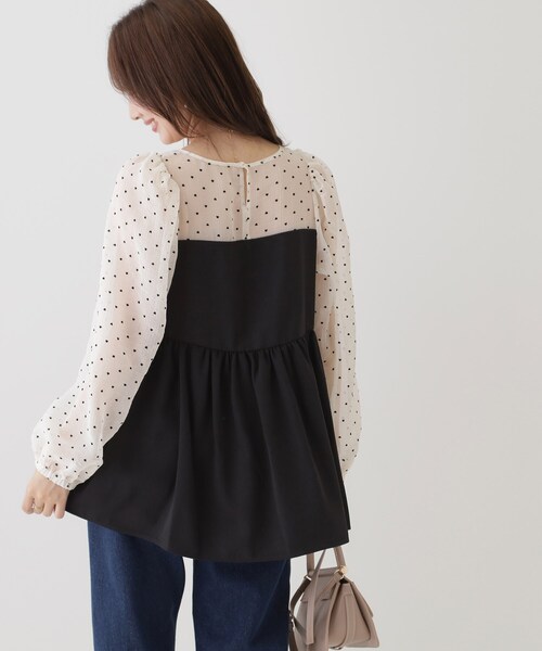 couture brooch（クチュールブローチ）の「◆ハートフロッキードッキングチュニック（チュニック・レディース・ブラック系/ホワイト系3・40/38）」の12枚目の写真