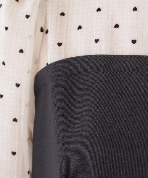 couture brooch（クチュールブローチ）の「◆ハートフロッキードッキングチュニック（チュニック・レディース・ブラック系/ホワイト系3・40/38）」の16枚目の写真