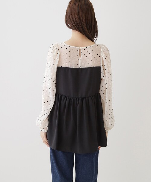 couture brooch（クチュールブローチ）の「◆ハートフロッキードッキングチュニック（チュニック・レディース・ブラック系/ホワイト系3・40/38）」の19枚目の写真