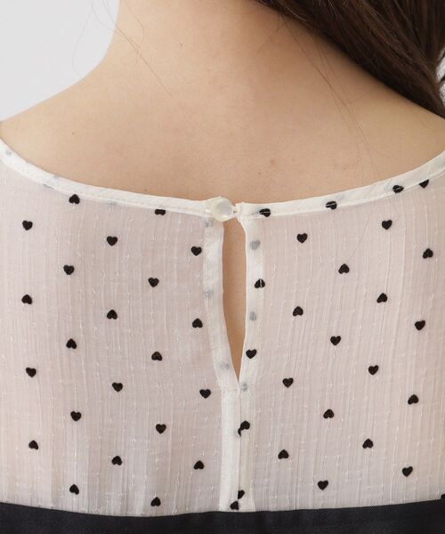 couture brooch（クチュールブローチ）の「◆ハートフロッキードッキングチュニック（チュニック・レディース・ブラック系/ホワイト系3・40/38）」の21枚目の写真