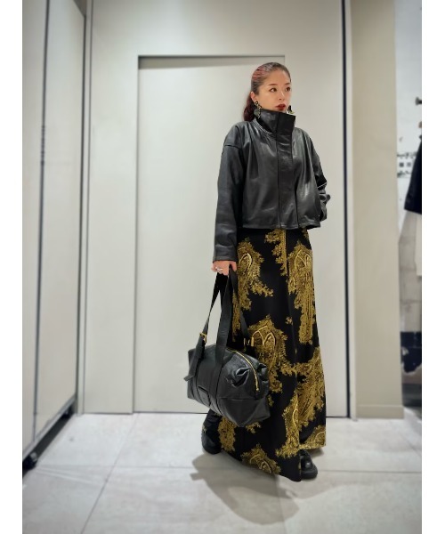 ALLSAINTS(オールセインツ)の「RYDER FUNNEL NECK LEATHER JACKET | RYDER ファンネル ネック レザー ジャケット(ライダースジャケット・レディース・ブラック・XS/S/M/L)」の11枚目の写真