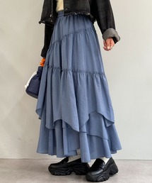 【ZOZO限定】アシンメトリーティアードスカート