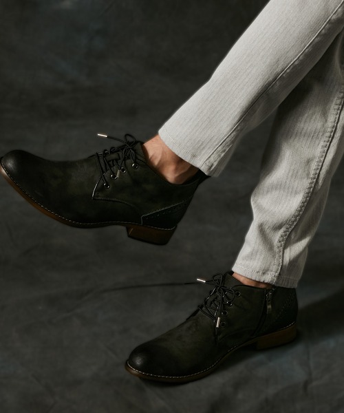 HIDEAWAYS NICOLE(ハイダウェイニコル)の「チャッカーブーツ(ブーツ・メンズ・ブラック/ライトグレー/ダークブラウン/チャコールグレー・25.5cm/26.5cm/27.5cm)」の13枚目の写真