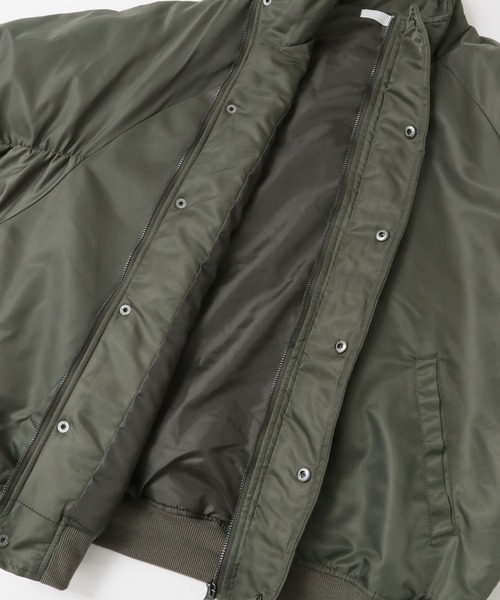 セール】『ユニセックス』ナイロンギャザースタンドブルゾン（ナイロン