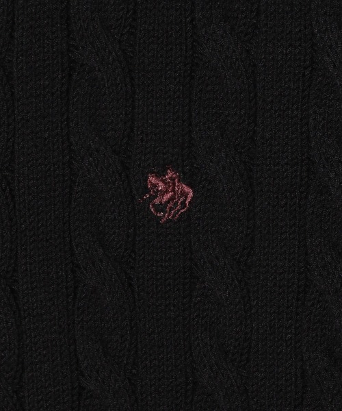 Heather×POLO グレー 長袖ワンピース POLO BCS(ポロ・ビーシーエス)】ケーブルワンピース 148971