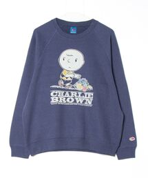 【FRUIT OF THE LOOM/フルーツオブザルーム】FTL×PEANUTSラグラン甘編み裏毛スエット