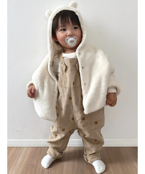 GAP（ギャップ）の「くまさんポンチョ（ベビー）（ポンチョ・キッズ・ベージュ・80ｃｍ/90cm）」の6枚目の写真