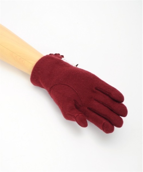 axes femme（アクシーズファム）の「レースアップベロアリボン手袋（手袋・レディース・ベージュ/ワイン/ブラック・FREE）」の12枚目の写真