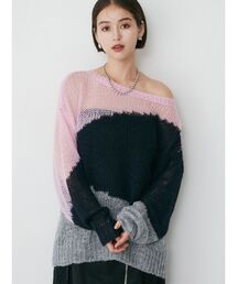 MURUA | ブロックシアーニット【WEB限定】(ニット/セーター)