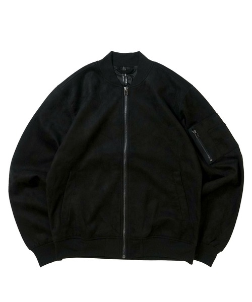 Starting Over（スターティングオーバー）の「faux suede ma-1 design blouson/スウェードタッチ MA-1 デザイン ブルゾン（ブルゾン・メンズ・チャコールグレー/オフホワイト/サックスブルー/ブラック・XL/L/M）」の3枚目の写真