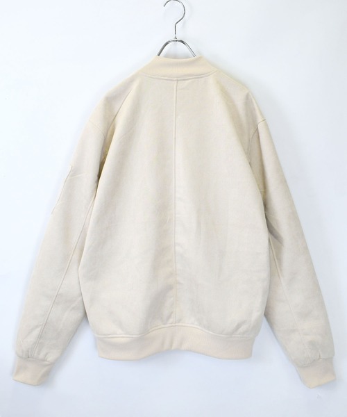 Starting Over（スターティングオーバー）の「faux suede ma-1 design blouson/スウェードタッチ MA-1 デザイン ブルゾン（ブルゾン・メンズ・チャコールグレー/オフホワイト/サックスブルー/ブラック・XL/L/M）」の5枚目の写真