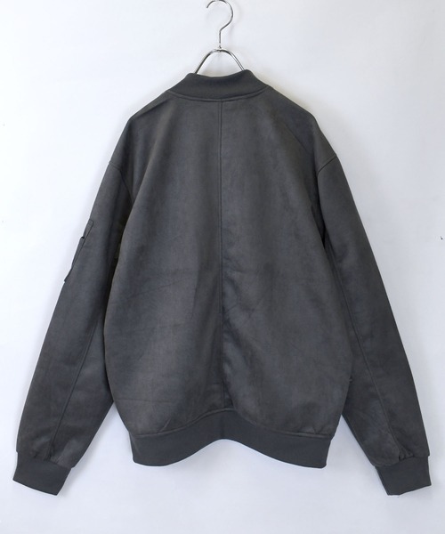 Starting Over（スターティングオーバー）の「faux suede ma-1 design blouson/スウェードタッチ MA-1 デザイン ブルゾン（ブルゾン・メンズ・チャコールグレー/オフホワイト/サックスブルー/ブラック・XL/L/M）」の7枚目の写真