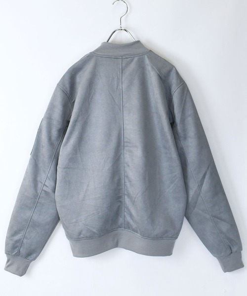 Starting Over（スターティングオーバー）の「faux suede ma-1 design blouson/スウェードタッチ MA-1 デザイン ブルゾン（ブルゾン・メンズ・チャコールグレー/オフホワイト/サックスブルー/ブラック・XL/L/M）」の8枚目の写真
