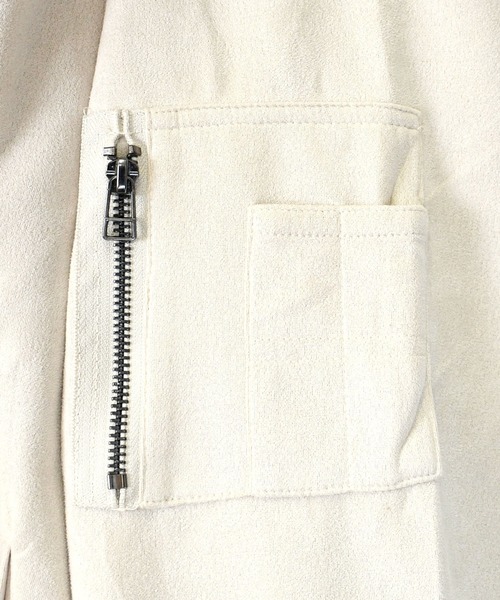 Starting Over（スターティングオーバー）の「faux suede ma-1 design blouson/スウェードタッチ MA-1 デザイン ブルゾン（ブルゾン・メンズ・チャコールグレー/オフホワイト/サックスブルー/ブラック・XL/L/M）」の14枚目の写真