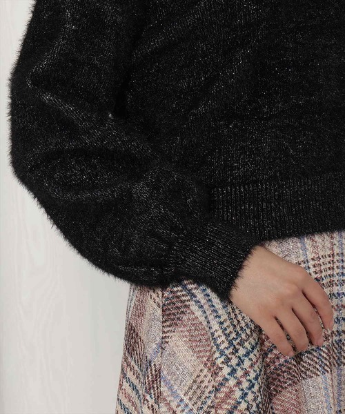 WILLSELECTION（ウィルセレクション）の「ラメフェザー2WAYニット（ニット/セーター・レディース・ブラック/オフホワイト/ベージュ/ピンク・FREE）」の15枚目の写真