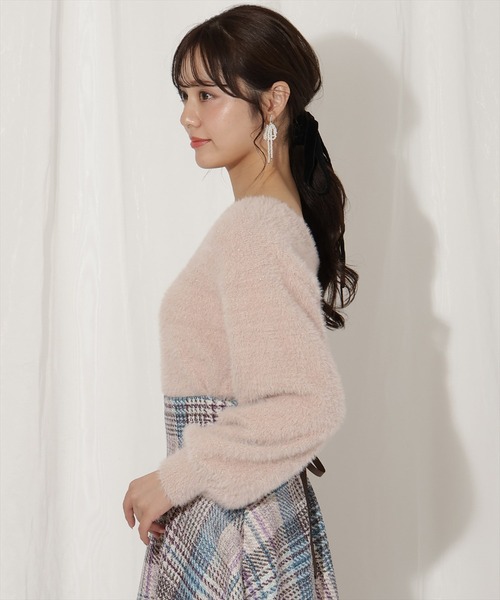 WILLSELECTION（ウィルセレクション）の「ラメフェザー2WAYニット（ニット/セーター・レディース・ブラック/オフホワイト/ベージュ/ピンク・FREE）」の18枚目の写真