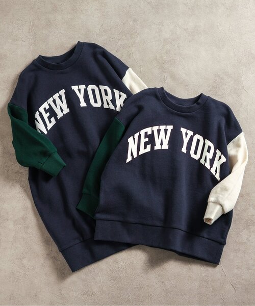 BREEZE(ブリーズ)の「【WEB限定】カレッジバリエーショントレーナー(スウェット・キッズ・グリーン/キナリ/オレンジ/グレー/レインボー/イエロー/パープル/ワインレッド/ライム/サックスブルー/ブラック・140/150/80/90/100/110/130/120)」の14枚目の写真
