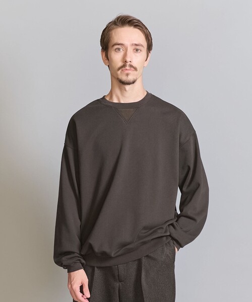 BEAUTY&YOUTH UNITED ARROWS（ビューティーアンドユースユナイテッドアローズ）の「パウダーウォッシュ リラックス  クルーネック スウェット（スウェット・メンズ・イエロー/ダークグレー/ライトグレー・S/M/L/XL）」の4枚目の写真