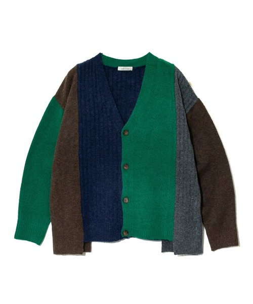 【セール】CUBE SUGAR/キューブシュガー ヤクFeelブロッキングVネックCD（カーディガン/ボレロ）｜CUBE SUGAR（キューブシュガー）