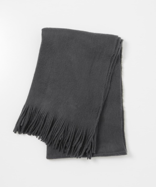 SENSE OF PLACE by URBAN RESEARCH（センスオブプレイスバイアーバンリサーチ）の「ニットフリンジストール（ストール/ショール・レディース・チャコールグレー/カーキ/アイボリー/オレンジ・ONE）」の22枚目の写真