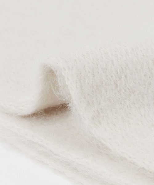 SENSE OF PLACE by URBAN RESEARCH（センスオブプレイスバイアーバンリサーチ）の「ニットフリンジストール（ストール/ショール・レディース・チャコールグレー/カーキ/アイボリー/オレンジ・ONE）」の17枚目の写真