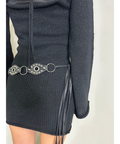 EGOIST(エゴイスト)の「バックオープンニットワンピース(ワンピース・レディース・ベージュ/グレー/ブラック・FREE)」の9枚目の写真