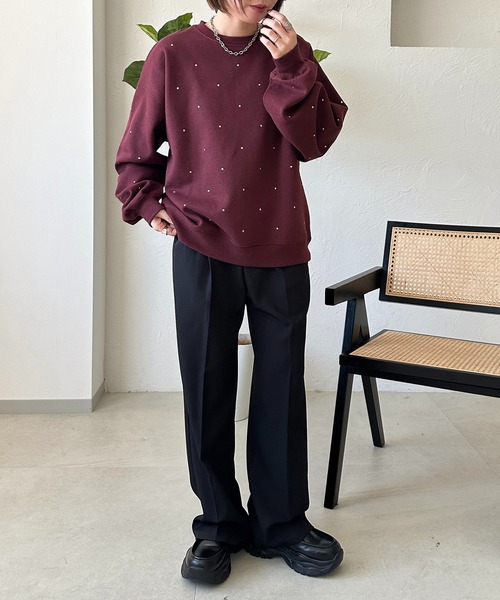 セール】スタッズ付きスウェット【ZOZOTOWN限定アイテム】（スウェット