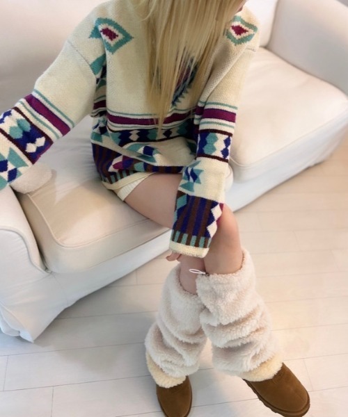 ipugo(イプゴ)の「ipugo/イプゴ ボヘミアン柄ニット 冬服(ニット/セーター・レディース・アイボリー・FREE)」の15枚目の写真